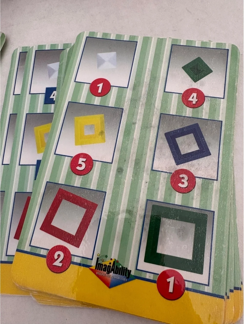 Set of wedgits with green tray